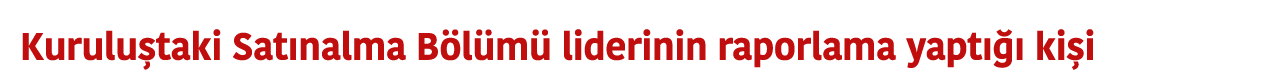 Kurulu taki Sat nalma B l m  liderinin raporlama yapt    ki i