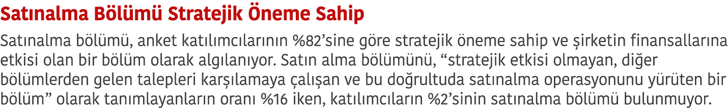 Sat nalma B l m  Stratejik  neme Sahip Sat nalma b l m   anket kat l mc lar n n  82 sine g re stratejik  neme sahip v   