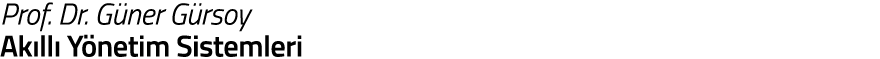 Prof  Dr  G ner G rsoy Ak ll  Y netim Sistemleri