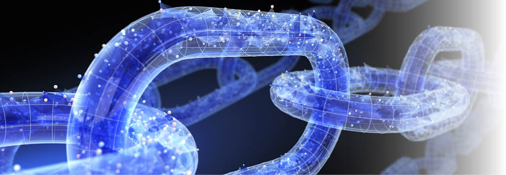 The chain with data  3D illustration