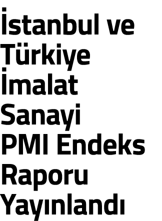  stanbul ve T rkiye  malat Sanayi PMI Endeks Raporu Yay nland 