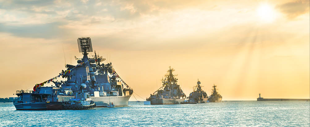 Military navy russian ships and cruiser Moskva Moscow