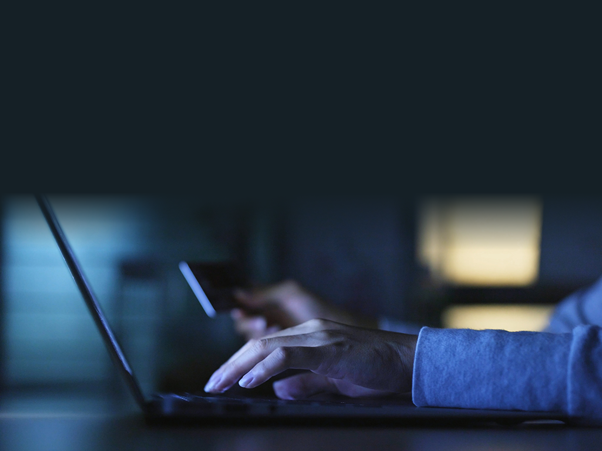 Online shopping with credit card and laptop computer 