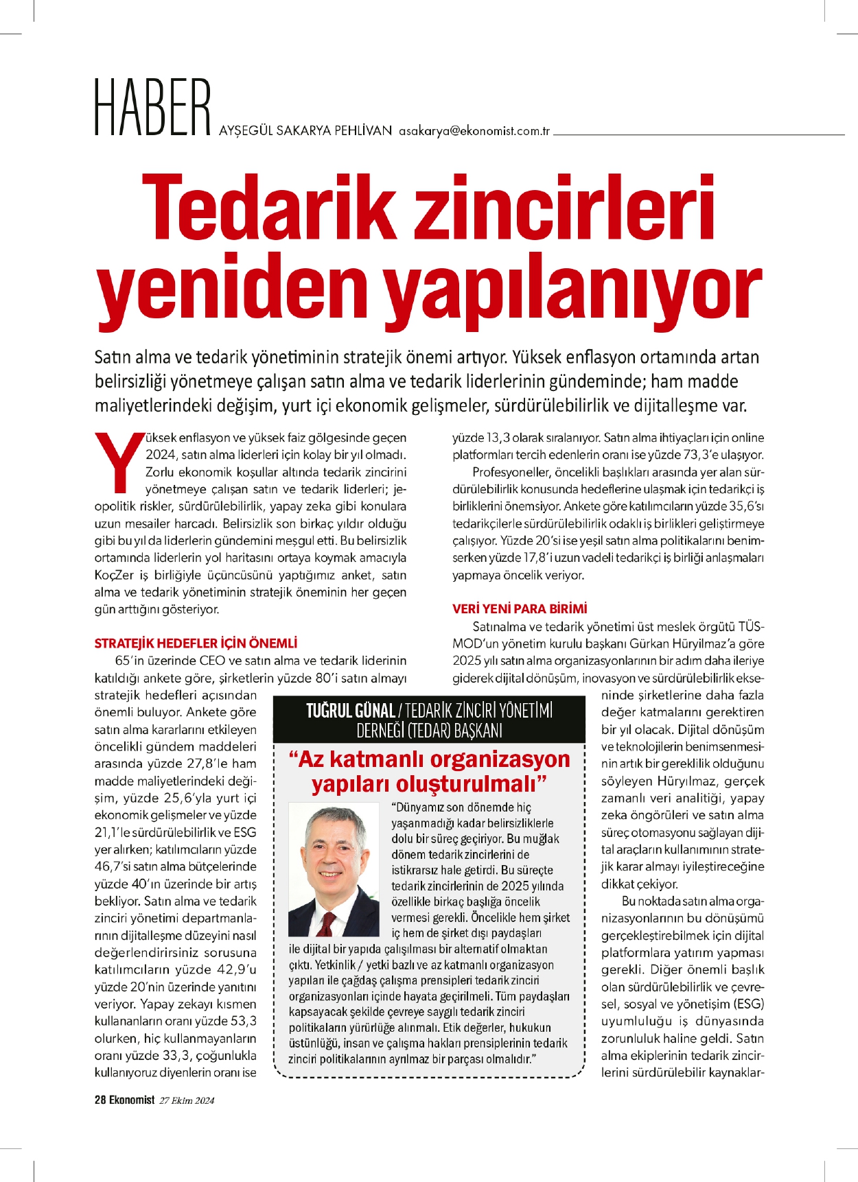 Ekonomist Dergisi Ekim 2024